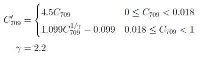 Rec709 transfer function