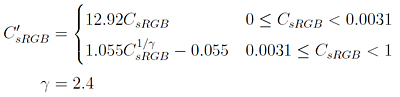 sRGB transfer function