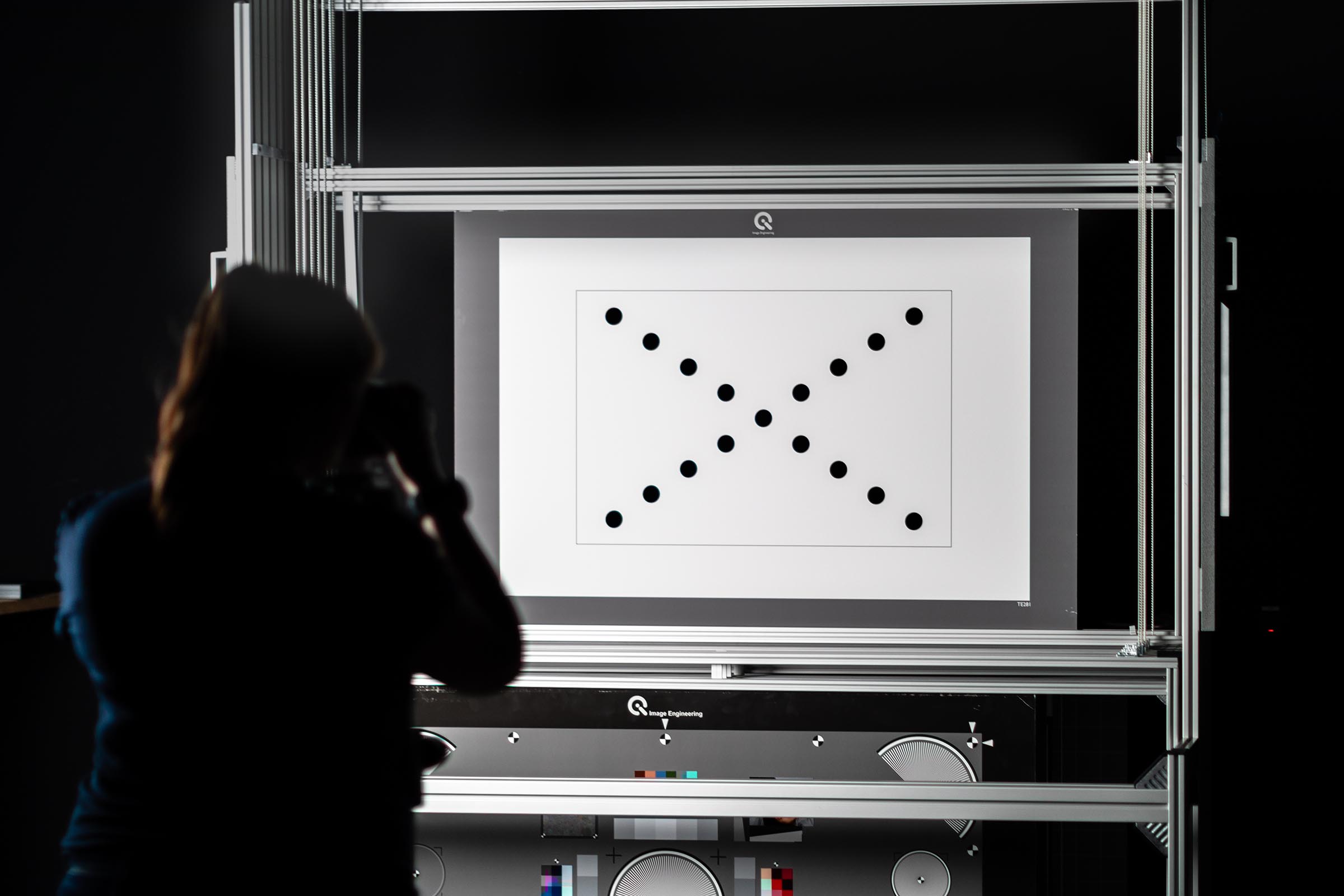 The TE281 test chart is used by our engineers in our test lab to test a camera for flare. lab test flare