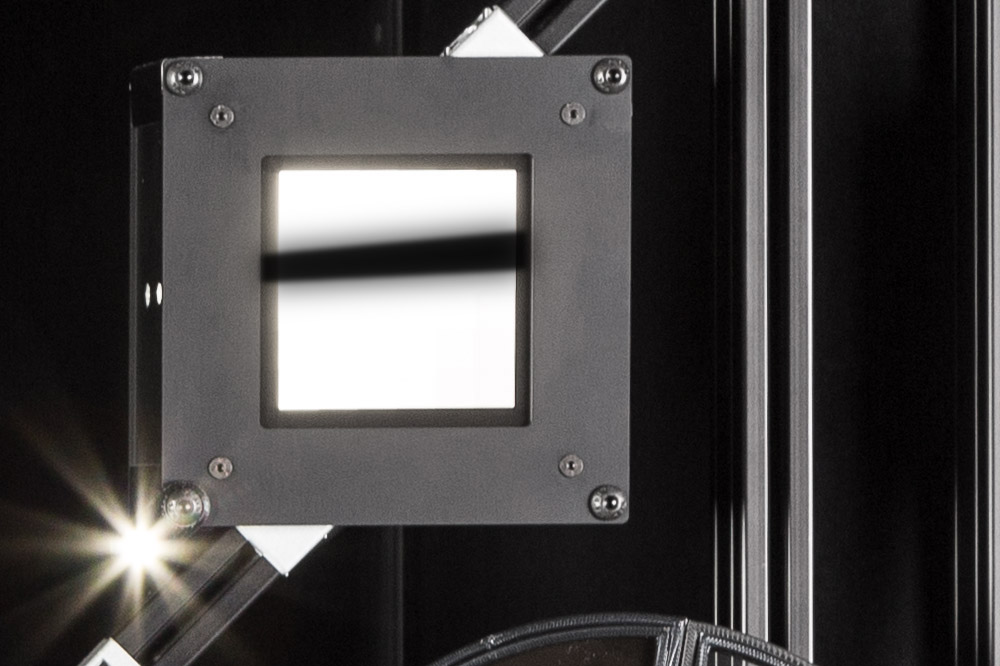 One of six contrast detection boxes